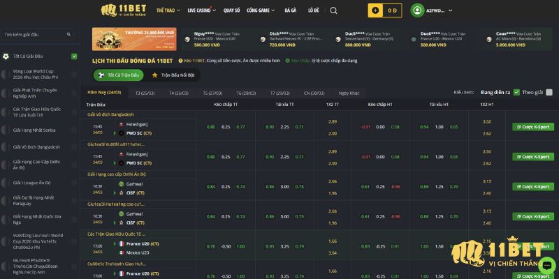 Đôi nét về thể thao 11Bet