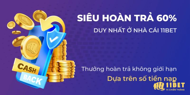 Khuyến mãi 11Bet siêu hoàn trả 60%